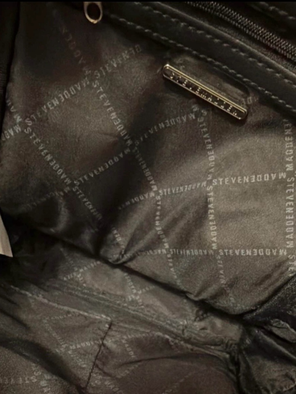 Steve Madden Black Rhinestone Mini Backpack - Picture 7 of 8
